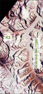 imagen satelite glaciar baltoro